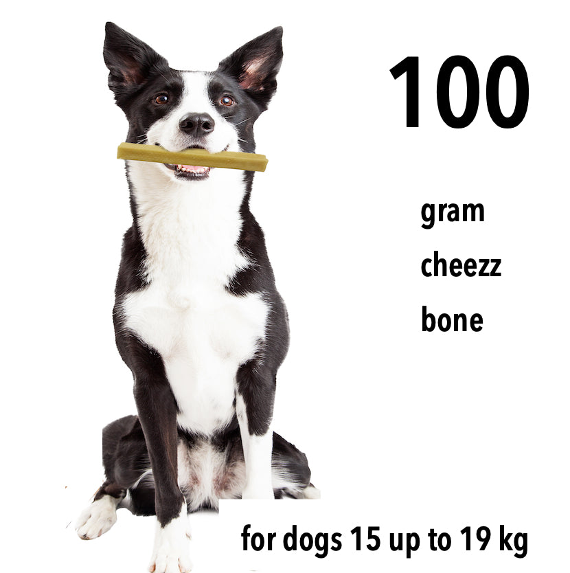 3 stuck Cheezz kaustange +/- 100 gram fur Hunde 10 bis 14 kg