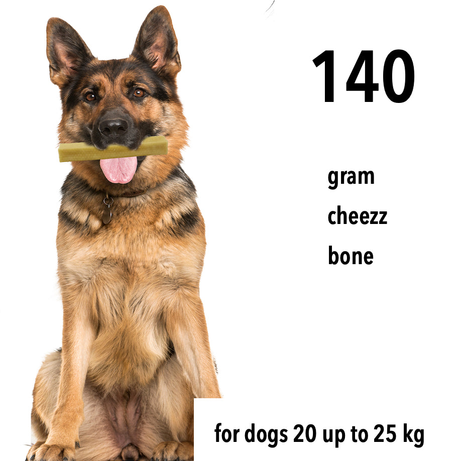 3 stuck Cheezz kasestange +/- 140 gram fur Hunde 15 bis 19 kg