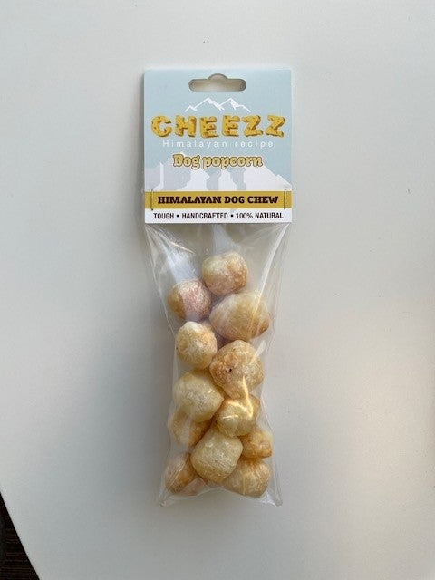 Himalayan Dog Chew CHEEZZ popcorn 7 bags each +/- 40 gram crispy fun for any dog